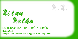 milan melko business card